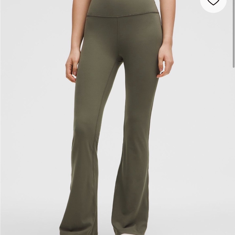 Lululemon size 12 High-Rise Olive Flare Leg groove Pants